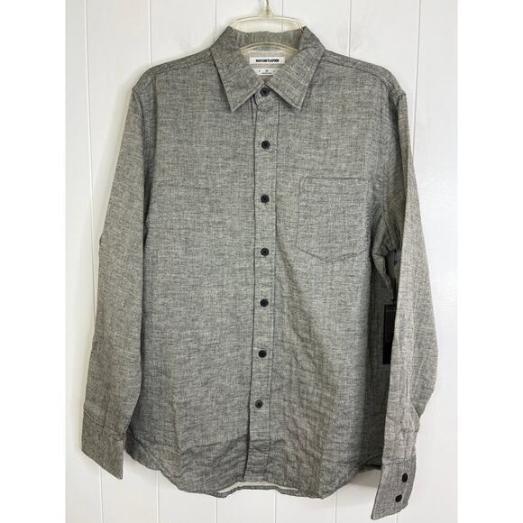 Man x One Teaspoon NWT Classic Ace Shirt Button Down Long Sleeve SZ Med - Picture 1 of 9